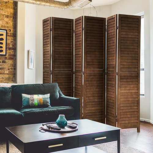 4 Panel 5.75FT Wooden Folding Room Divider R9421