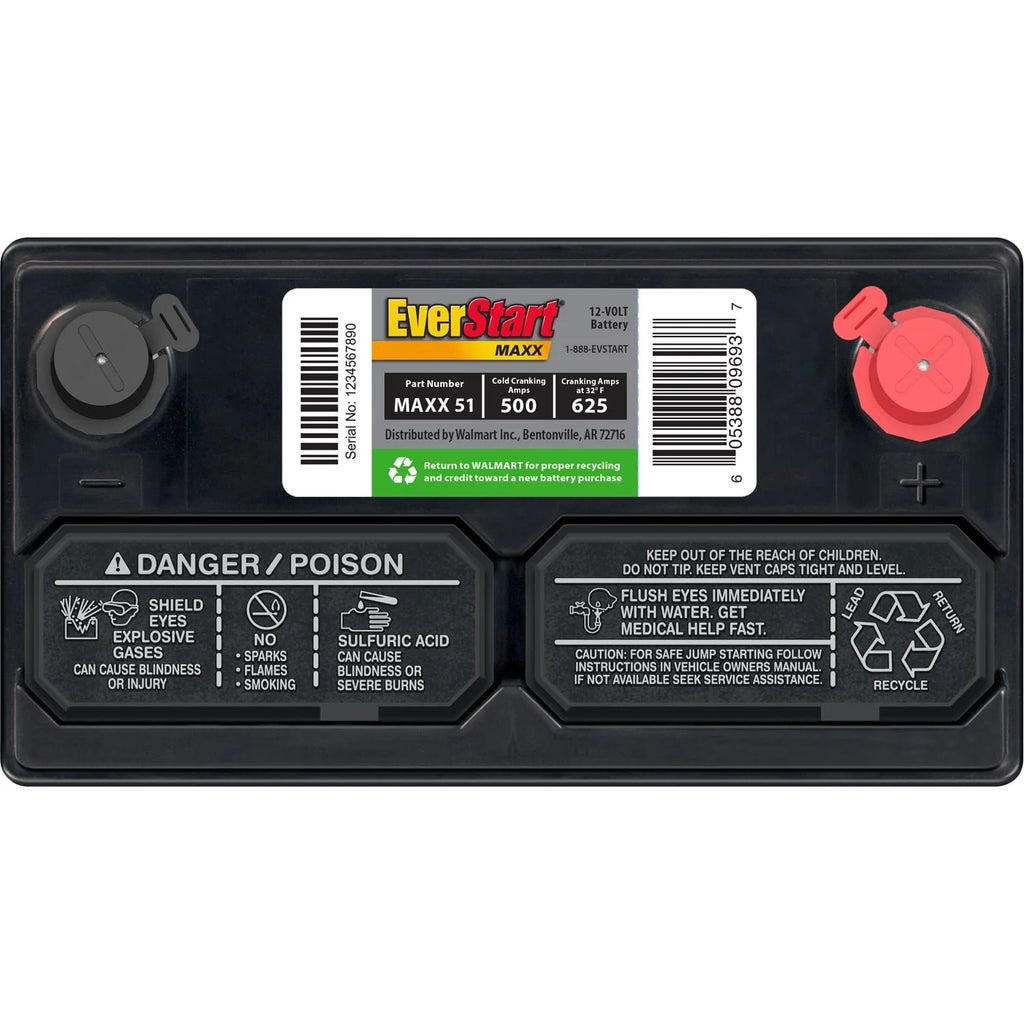 Group Size 51 12 Volt 500 CCA Lead Acid Automotive Battery F868024