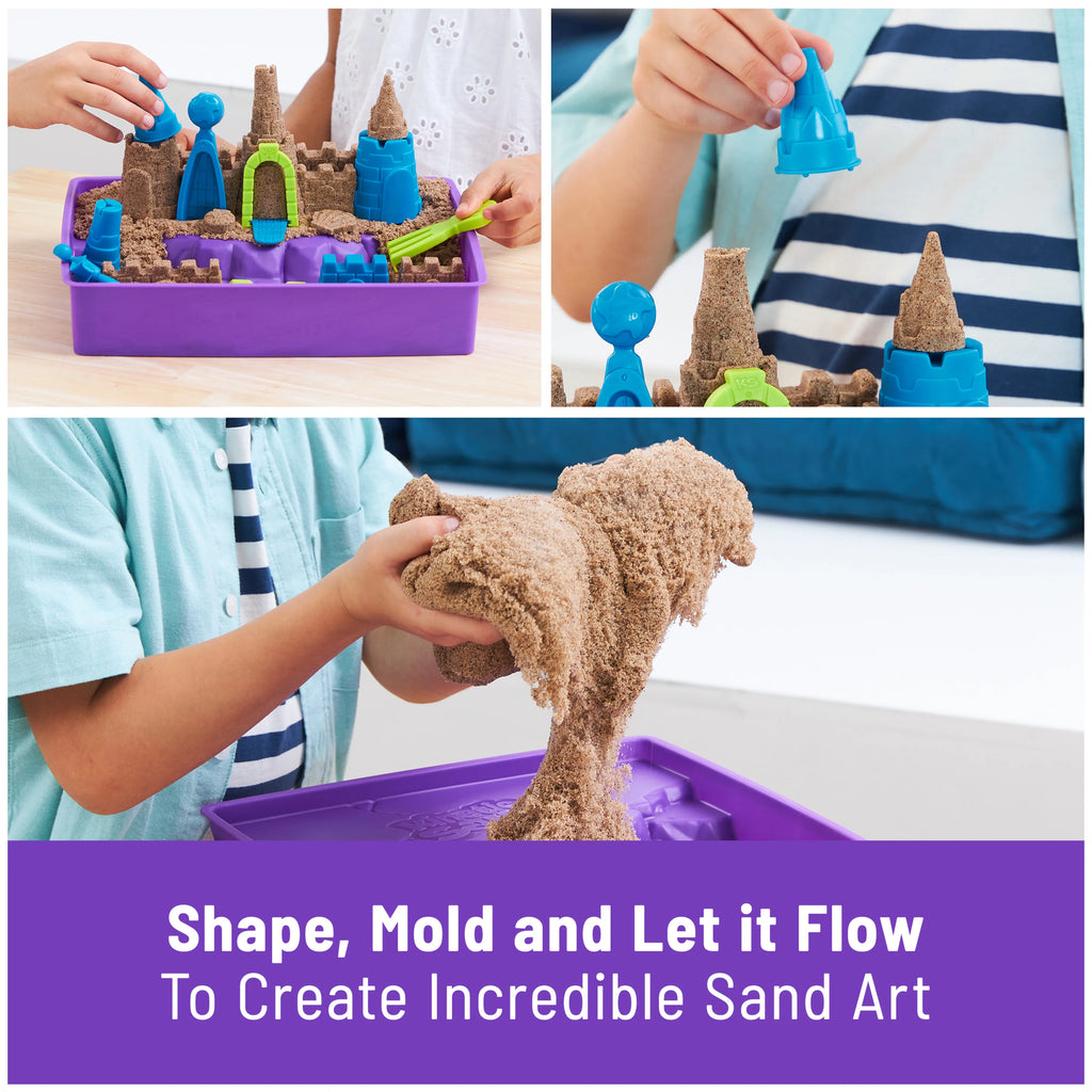 Kinetic Sand Beach Castle Set with Molds & Tools B1106
