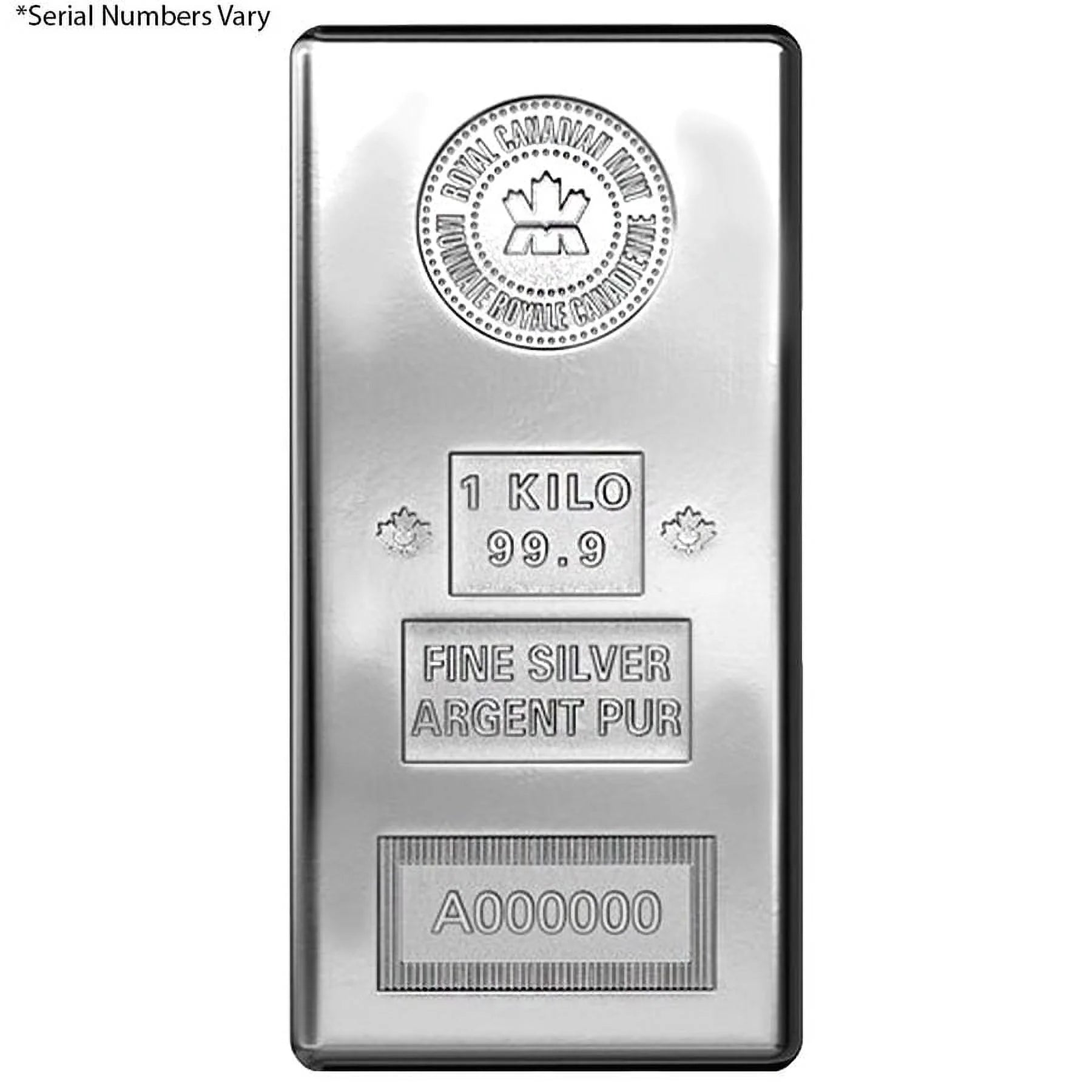 1 Kilo .999 Fine Silver Bar E7021