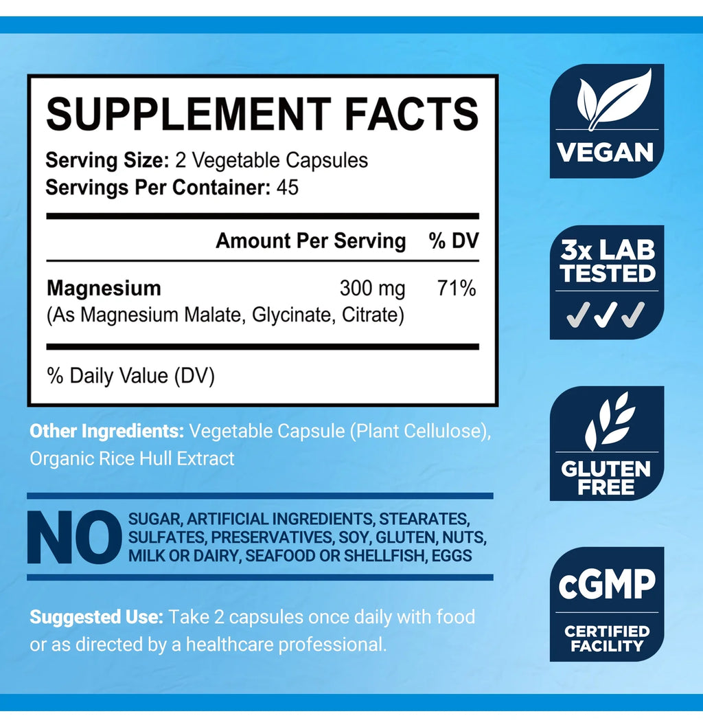 Triple Magnesium Glycinate, Malate, Citrate and Antarctic Krill Oil P252