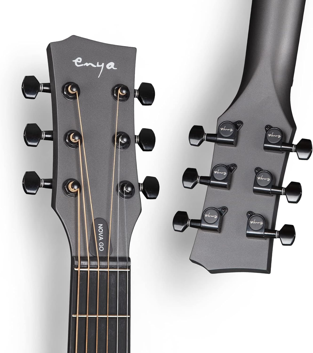 Carbon Fiber Acoustic Electric Guitar with Smart AcousticPlus 35 Inch Travel Guitar Starter Bundle Kit (Black) L805505