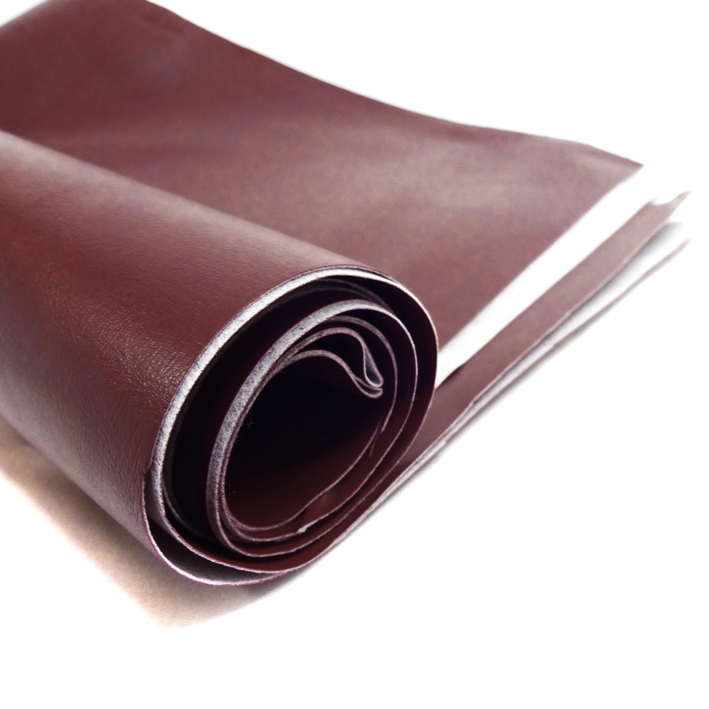 Burgundy Faux Leather Upholstery Fabric S3876