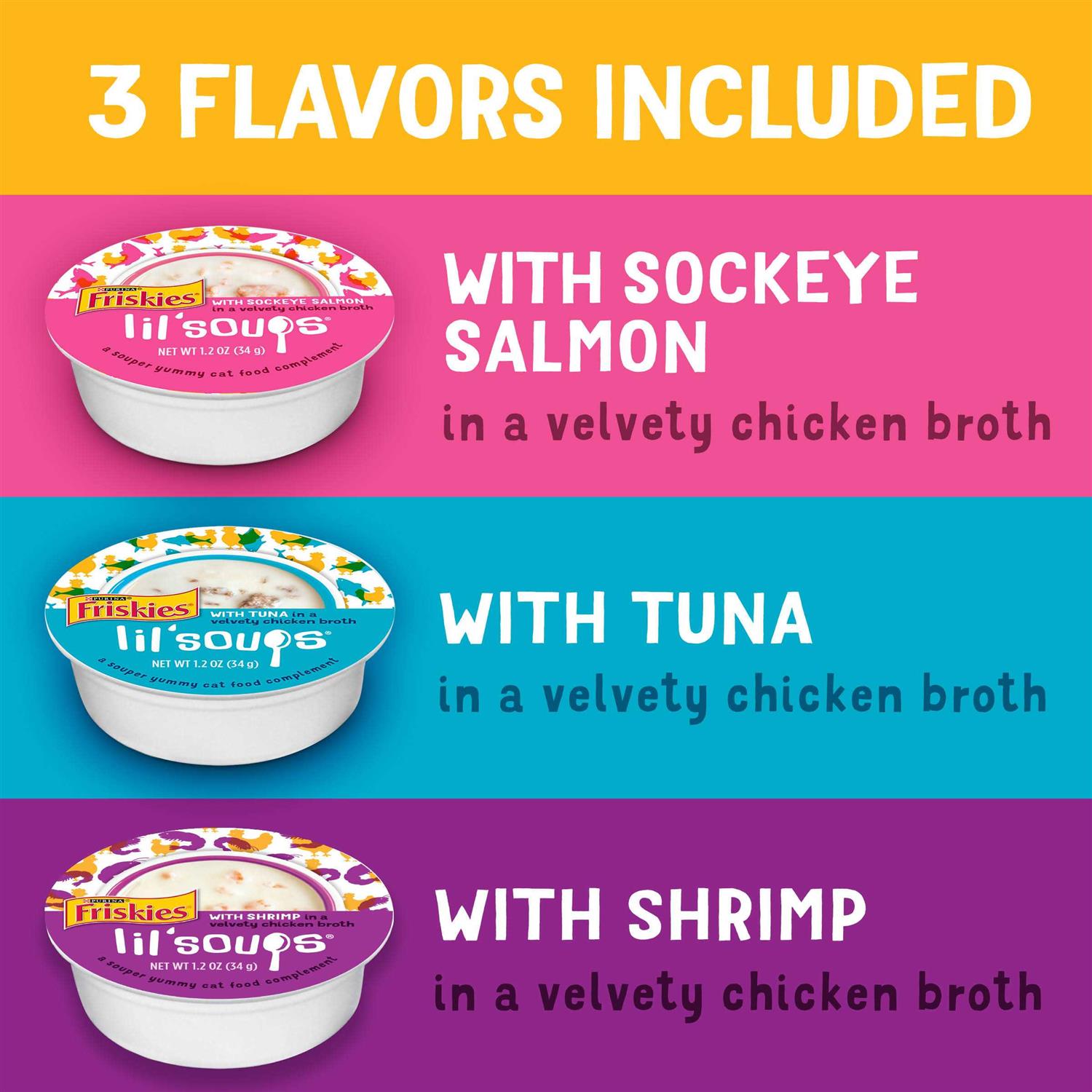 Grain Free Wet Cat Food Variety Pack with Salmon Tuna or Shrimp U759
