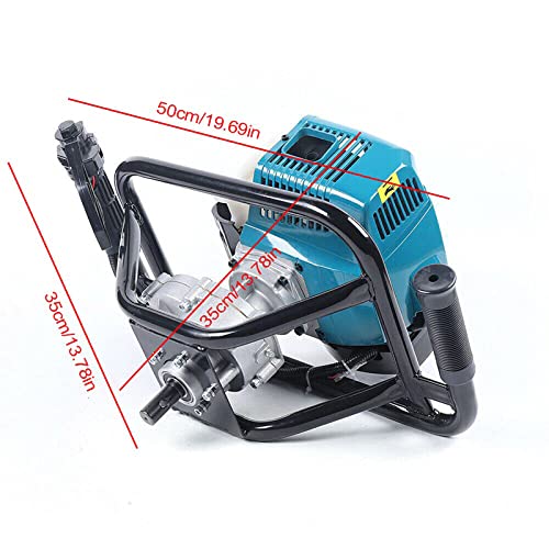 52cc Gas Powered Earth Auger Post Hole Digger Drill 4inch 6inch 8inch Bits N19035