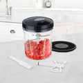 5-Piece Manual Plastic Food Processor in Black E7429