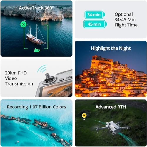 Folding Mini-Drone with 4K HDR Video Camera, Under 249 g, 34 Mins Flight Time G240