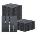 12 PCS Dark Grey 12"x12" Plastic Interlocking Deck Tiles B8852