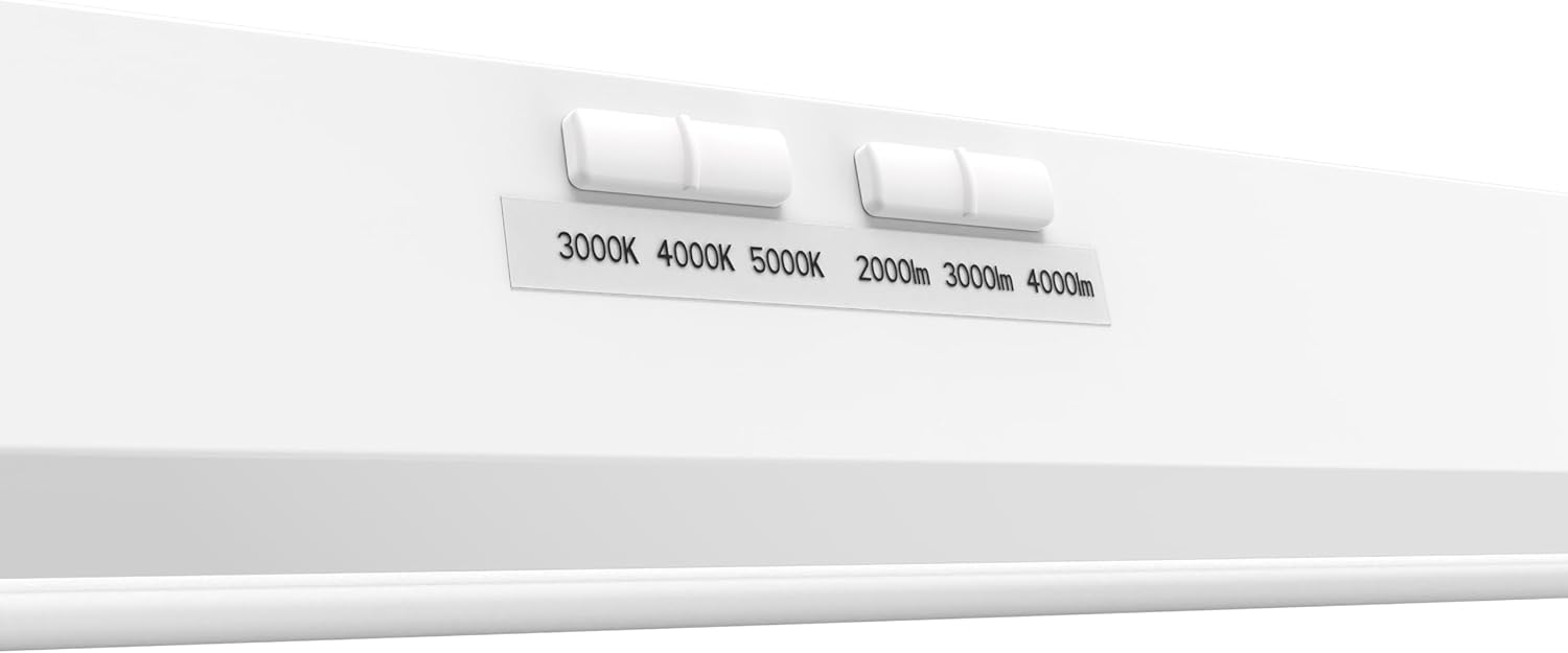 LED Flush Mount Ceiling Light, 4-Foot, 3000K-5000K Switchable Color Temperature X80108