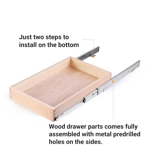 17”W x 21”D Soft Close Wood Drawer Storage Organizer S4832
