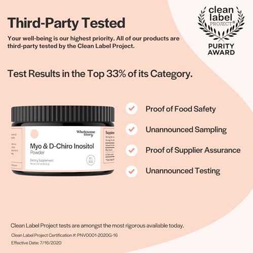 Myo-Inositol & D-Chiro Inositol Powder, 40:1 Ratio, 30-Day Supply Z164106