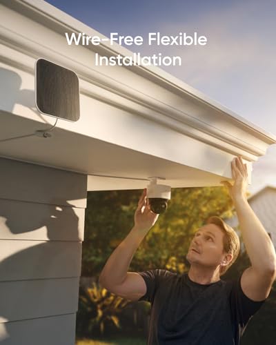 Solar Security Camera Wireless Outdoor 360° Pan & Tilt Surveillance 2.4 GHz Wi-Fi L812