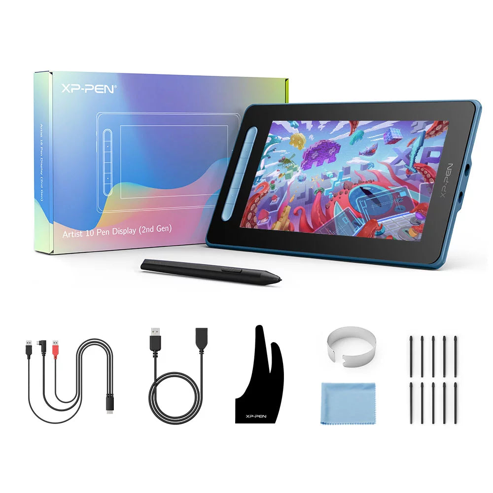 Blue Graphics Tablet with Screen Drawing Tablet U16706