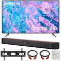 70 inch Crystal UHD 4K Smart TV Bundle with Soundbar, TV Wall Mount Bracket and Surge Adapter I33946