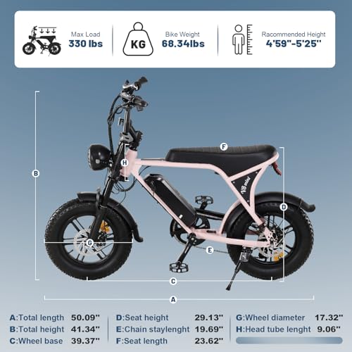 16" Fat Tire Electric Bike with 36V 10.4Ah Removable Battery D564746