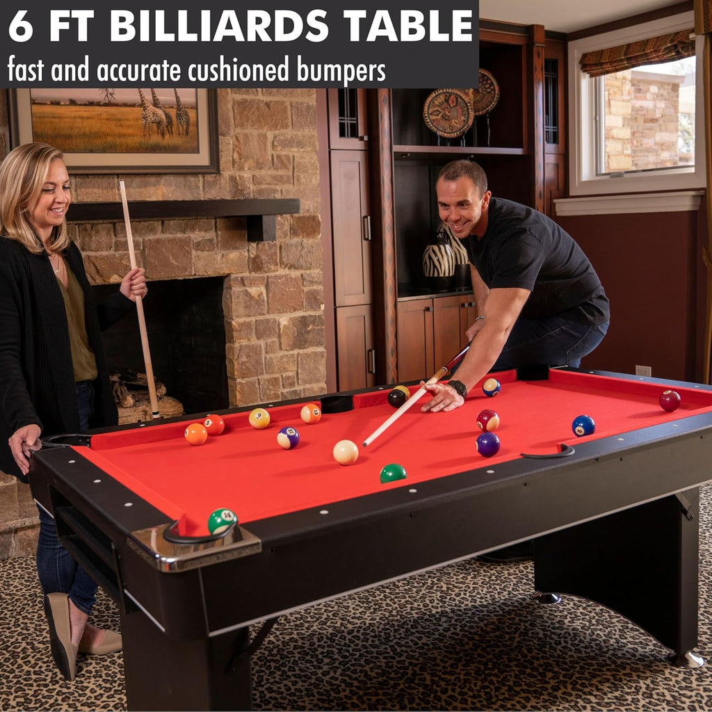 6 FT Portable Pool Table Set T806583