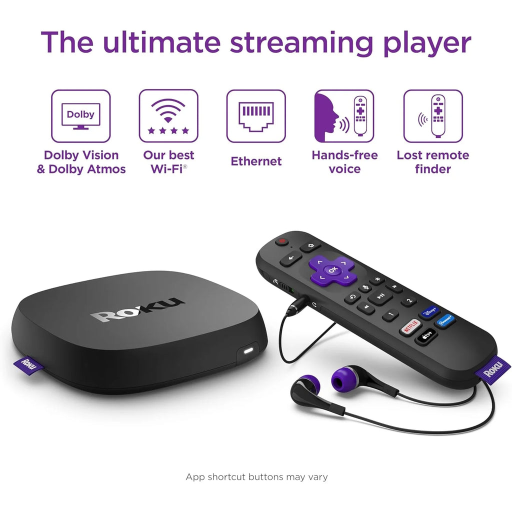 4K HDR Dolby Vision Streaming Device with Voice Remote Pro and Roku Express HD Bundle M678110
