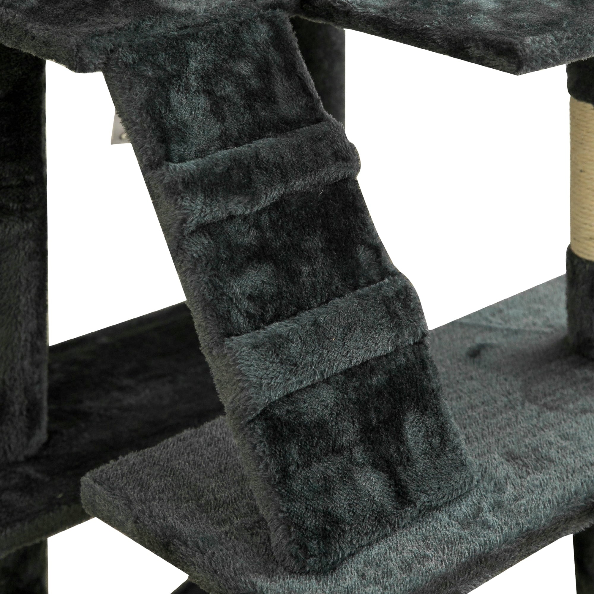 63.8-in Dark Gray Cat Tree with Condo and Scratching Post G184088