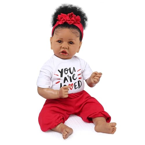 20 Inch African American Newborn Doll with Soft Body W291