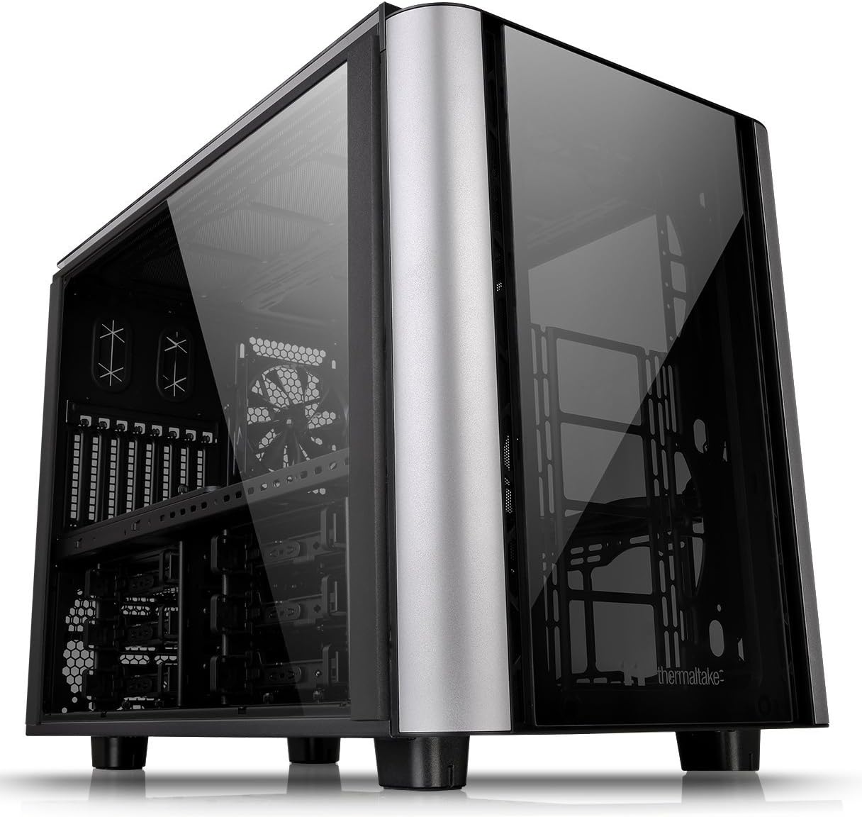 Black ATX Mid Tower Computer Case with 3 120mm ARGB Fans U352