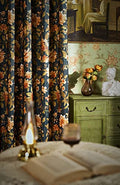 Sheer Curtains Voile Panel Retro Print Matching Printed Window Treatment Semi Draperies (1 Panel, W 50 x L 72 inch) R711055