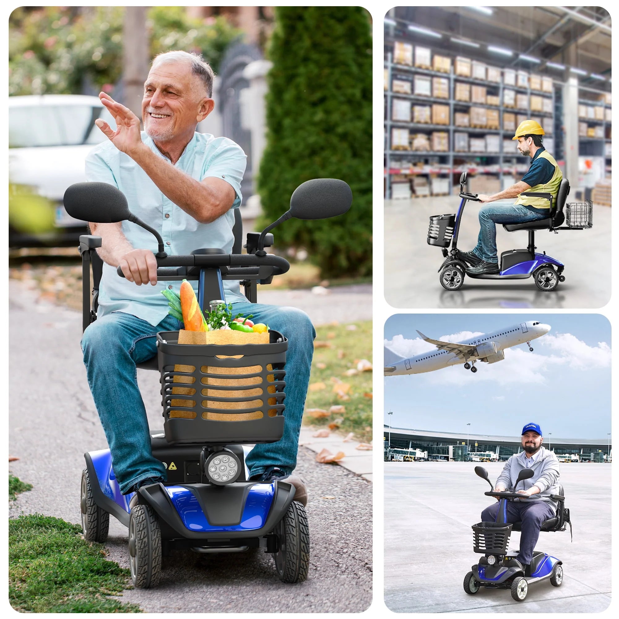 Red Foldable 4 Wheel Mobility Scooter G7968
