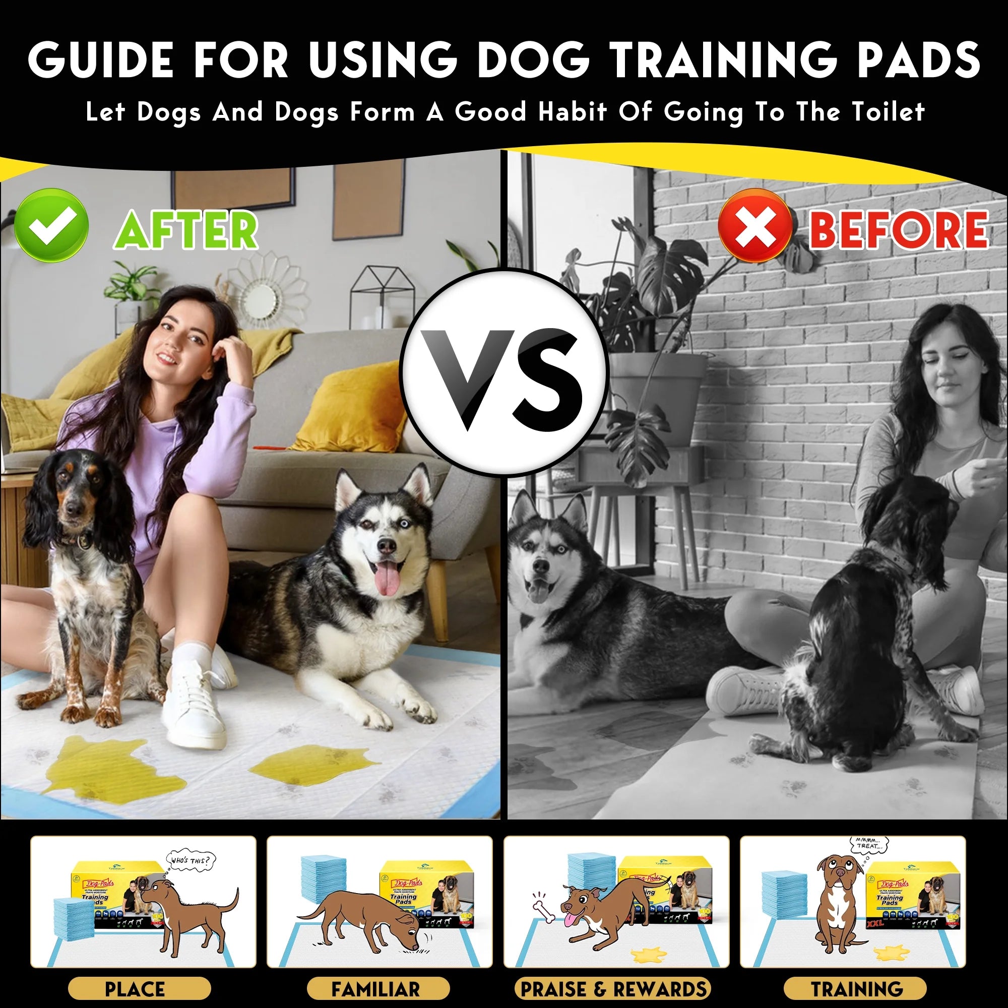 XXL Absorbent Dog Training Pads, 30x36 inch, 100 Count U4543