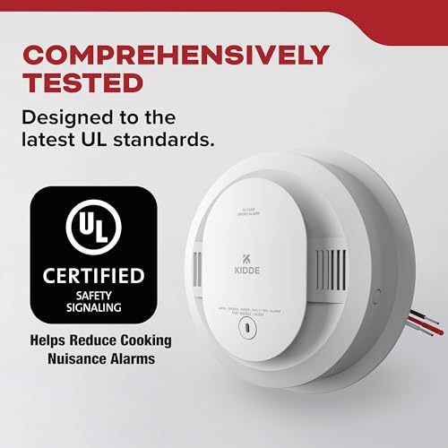 Hardwired Smoke Detector with 10-Year Battery Backup P301