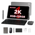 Android Tablet with Keyboard, FHD 2K Display 10.4 Inch 2 in 1 Tablet, Octa Core Gaming Tablet with Case Mouse Stylus, 7000mAh Battery Fast Charge, 20MP Camera, 2.4G/5G WiFi Tablet Q220