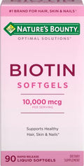 Biotin 10,000 mcg 90 Rapid Release Liquid Softgels V74997
