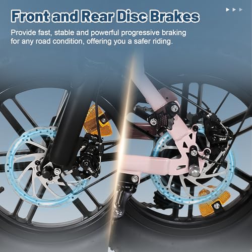 16" Fat Tire Electric Bike with 36V 10.4Ah Removable Battery D564746