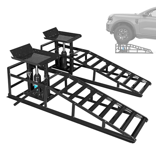 Black Heavy Duty Steel Car Ramps 2 Pack A8662
