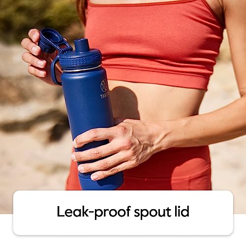 18 oz Midnight Blue Double Stainless Steel Insulated Water Bottle with Spout Lid A327207