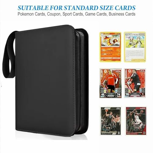 Black 9 Pocket Trading Card Binder with 50 Page Sleeves M57171