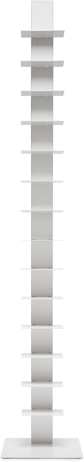White 14 Shelves Bookcase G39041