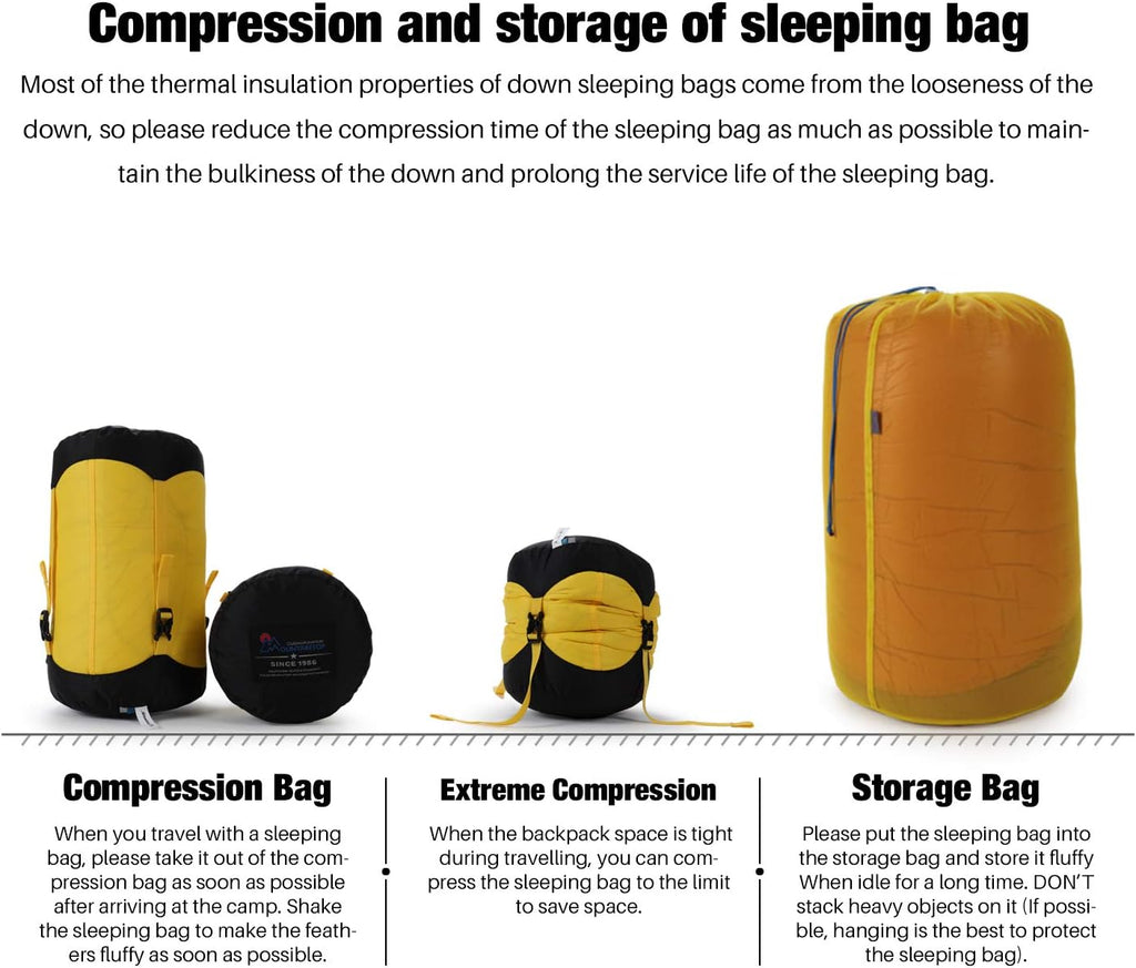 650 Fill Power Duck Down Mummy Sleeping Bag Q258380