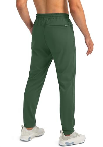 Men's Sweatpants with Zipper Pockets Tapered Joggers Athletic Pants A718
