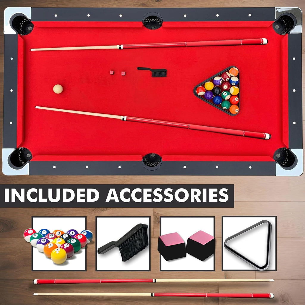 6 FT Portable Pool Table Set T806583