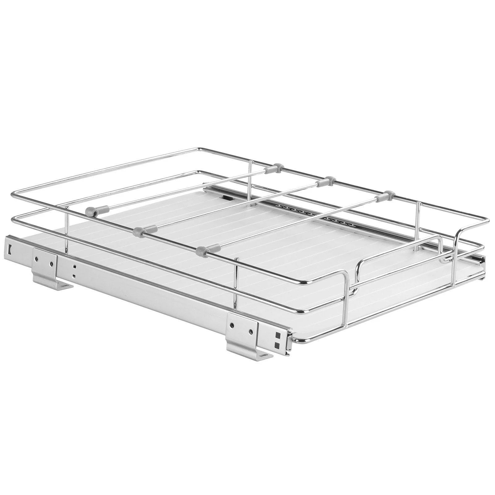 2 Pack Chrome Steel Pull Out Cabinet Organizer B18939