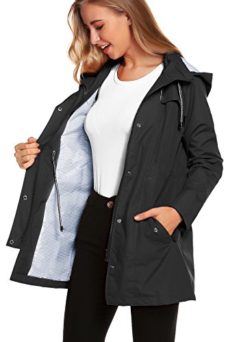 Womens Lightweight Hooded Waterproof Outdoor Rain Jacket C820