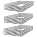 3 Pack Galvanized Steel Raised Garden Bed 36x18 inch J317