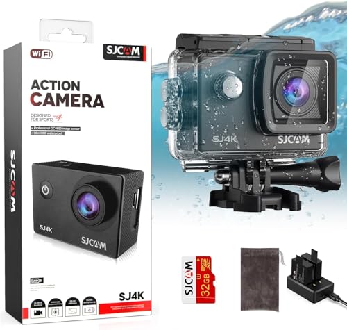 4K Action Camera with Dual Batteries and 32G SD Card N1188