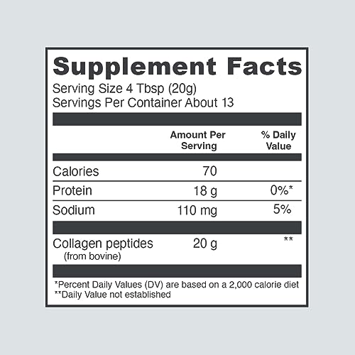 Unflavored Hydrolyzed Collagen Peptides Powder Supplement 5 oz Canister X5466