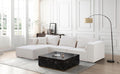White L Shaped Modular Sectional Sofa with Ottoman X6226