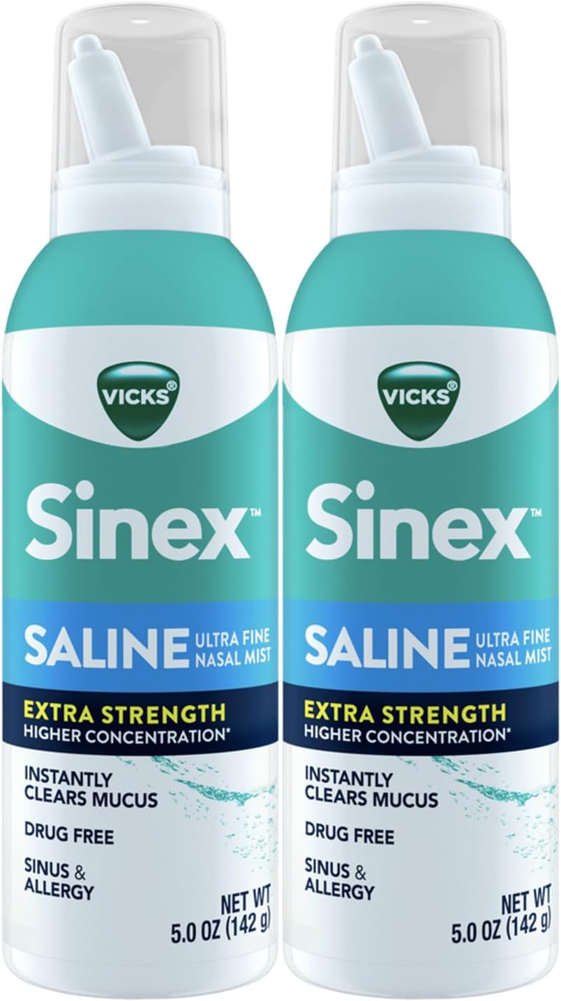 Extra Strength Nasal Spray, 3X Concentrated Drug Free Ultra Fine Mist, 5 OZ x 2 P883113