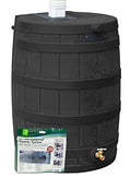 50 Gallon Black Rain Barrel with Diverter Kit J2697