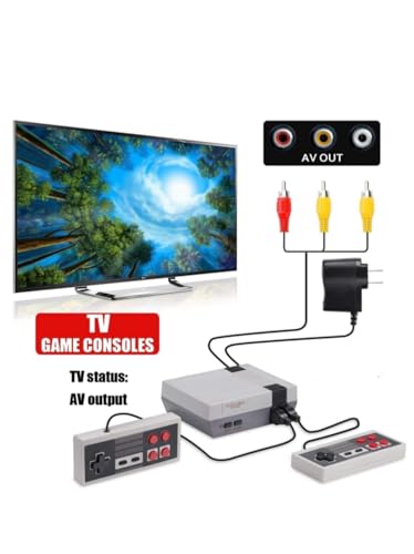 AV Classic Mini Video Game Console Built-in with 620 Games Dual Players Mode with 2 Controllers J25516