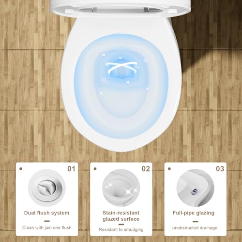 Rear Outlet Toilet With 19 Inch Tall Toilet Bowl & Tank L11408