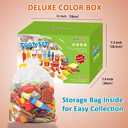 143Pcs Play Food Set with Storage Bag Q983082