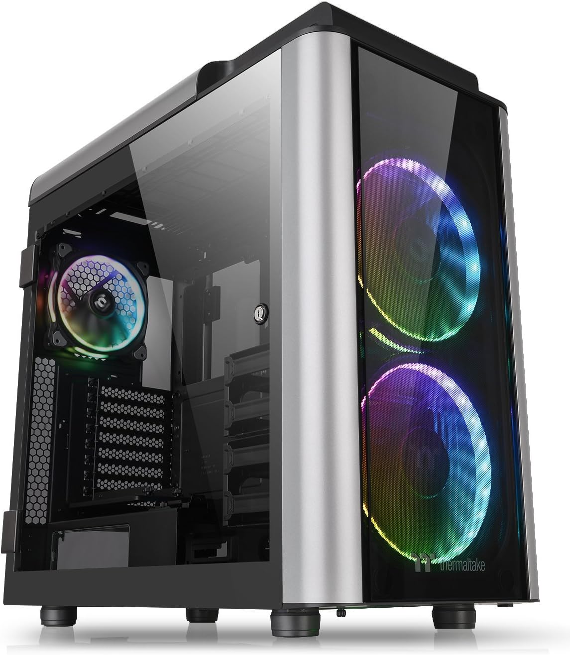 Black ATX Mid Tower Computer Case with 3 120mm ARGB Fans U352